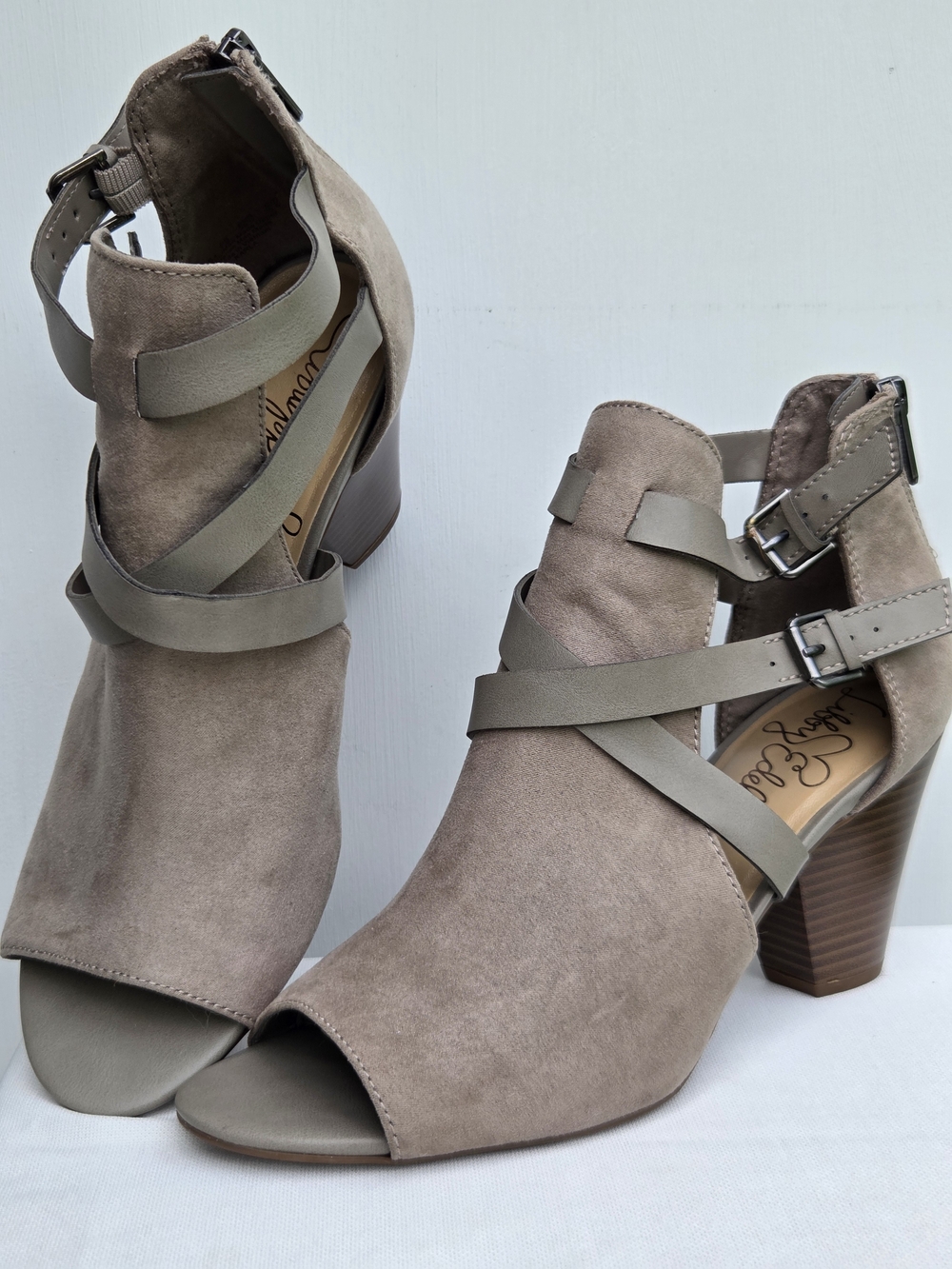 Libby Edelman Women's Karla Open Toe Strappy Bootie Size-9.5